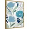 Song of the Wind I (Blue flowers) by Isabelle Z 18-in. W x 24-in. H. Canvas Wall Art Print Framed in Gold